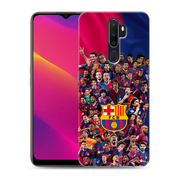 Силиконовый противоударный чехол на OPPO A9 (2020) с принтом Барселона Barcelona