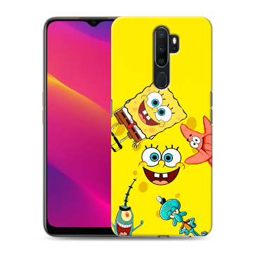 Силиконовый противоударный чехол на OPPO A9 (2020) с принтом Спанч боб Спанчбоб Силиконовый противоударный чехол на OPPO A9 (2020) с принтом Спанч боб Спанчбоб