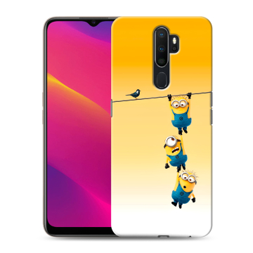 Силиконовый противоударный чехол на OPPO A9 (2020) с принтом Миньоны