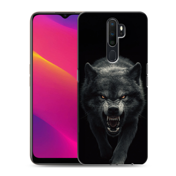 Силиконовый противоударный чехол на OPPO A9 (2020) с принтом Волк Силиконовый противоударный чехол на OPPO A9 (2020) с принтом Волк