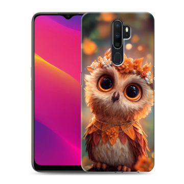 Силиконовый противоударный чехол на OPPO A9 (2020) с принтом Милая сова Силиконовый противоударный чехол на OPPO A9 (2020) с принтом Милая сова