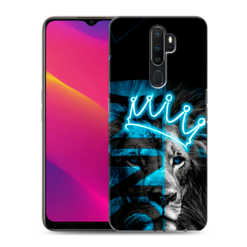Силиконовый противоударный чехол на OPPO A9 (2020) с принтом Король лев Силиконовый противоударный чехол на OPPO A9 (2020) с принтом Король лев