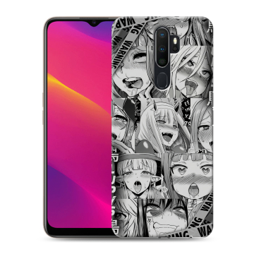 Силиконовый противоударный чехол на OPPO A9 (2020) с принтом Ahegao Ахегао Аниме Силиконовый противоударный чехол на OPPO A9 (2020) с принтом Ahegao Ахегао Аниме