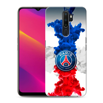 Силиконовый противоударный чехол на OPPO A9 (2020) с принтом PSG ПСЖ Силиконовый противоударный чехол на OPPO A9 (2020) с принтом PSG ПСЖ