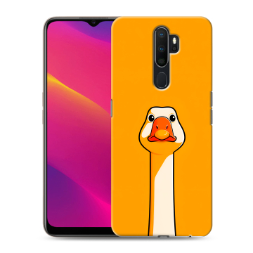Силиконовый противоударный чехол на OPPO A9 (2020) с принтом Смешная утка Силиконовый противоударный чехол на OPPO A9 (2020) с принтом Смешная утка