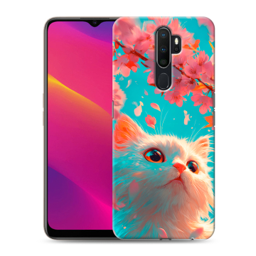 Силиконовый противоударный чехол на OPPO A9 (2020) с принтом Красивый кот Силиконовый противоударный чехол на OPPO A9 (2020) с принтом Красивый кот