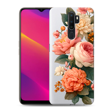 Силиконовый противоударный чехол на OPPO A9 (2020) с принтом цветы Силиконовый противоударный чехол на OPPO A9 (2020) с принтом цветы