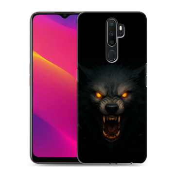 Силиконовый противоударный чехол на OPPO A9 (2020) с принтом Волк Силиконовый противоударный чехол на OPPO A9 (2020) с принтом Волк