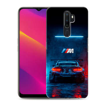 Силиконовый противоударный чехол на OPPO A9 (2020) с принтом BMW БМВ Силиконовый противоударный чехол на OPPO A9 (2020) с принтом BMW БМВ