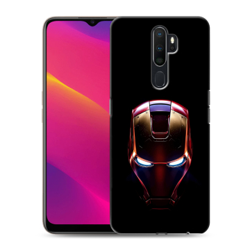 Силиконовый противоударный чехол на OPPO A9 (2020) с принтом IronMan Железный человек Силиконовый противоударный чехол на OPPO A9 (2020) с принтом IronMan Железный человек