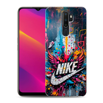Силиконовый противоударный чехол на OPPO A9 (2020) с принтом Nike Найк Силиконовый противоударный чехол на OPPO A9 (2020) с принтом Nike Найк