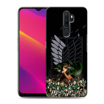 Силиконовый противоударный чехол на OPPO A9 (2020) с принтом Атака титанов Силиконовый противоударный чехол на OPPO A9 (2020) с принтом Атака титанов