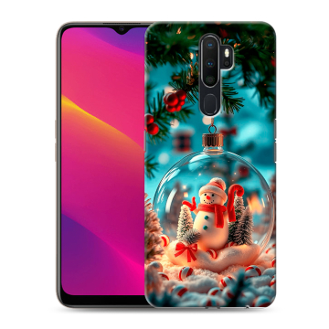 Силиконовый противоударный чехол на OPPO A9 (2020) с принтом Новый год Силиконовый противоударный чехол на OPPO A9 (2020) с принтом Новый год