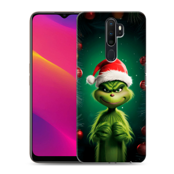 Силиконовый противоударный чехол на OPPO A9 (2020) с принтом Гринч Новый год Рождество Силиконовый противоударный чехол на OPPO A9 (2020) с принтом Гринч Новый год Рождество