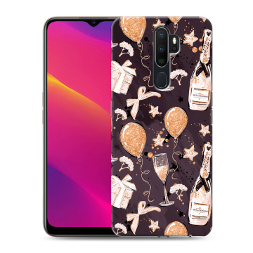 Силиконовый противоударный чехол на OPPO A9 (2020) с принтом Новый год Силиконовый противоударный чехол на OPPO A9 (2020) с принтом Новый год