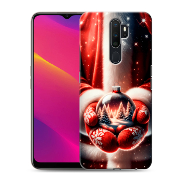 Силиконовый противоударный чехол на OPPO A9 (2020) с принтом Новый год Силиконовый противоударный чехол на OPPO A9 (2020) с принтом Новый год