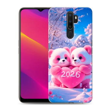 Силиконовый противоударный чехол на OPPO A9 (2020) с принтом Новый год Силиконовый противоударный чехол на OPPO A9 (2020) с принтом Новый год