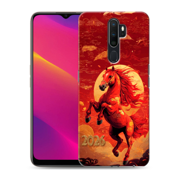 Силиконовый противоударный чехол на OPPO A9 (2020) с принтом Новый год Силиконовый противоударный чехол на OPPO A9 (2020) с принтом Новый год
