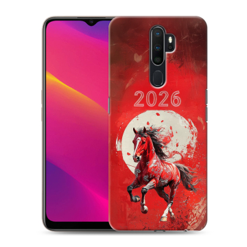 Силиконовый противоударный чехол на OPPO A9 (2020) с принтом Новый год Силиконовый противоударный чехол на OPPO A9 (2020) с принтом Новый год
