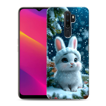 Силиконовый противоударный чехол на OPPO A9 (2020) с принтом Новый год Силиконовый противоударный чехол на OPPO A9 (2020) с принтом Новый год