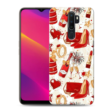 Силиконовый противоударный чехол на OPPO A9 (2020) с принтом Новый год Силиконовый противоударный чехол на OPPO A9 (2020) с принтом Новый год