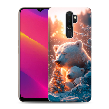 Силиконовый противоударный чехол на OPPO A9 (2020) с принтом Новый год Силиконовый противоударный чехол на OPPO A9 (2020) с принтом Новый год