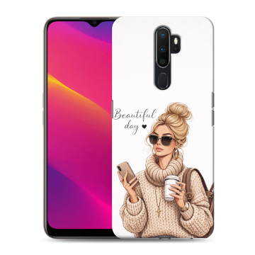 Силиконовый противоударный чехол на OPPO A9 (2020) с принтом женский Силиконовый противоударный чехол на OPPO A9 (2020) с принтом женский