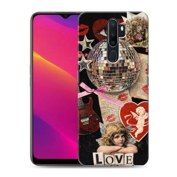 Силиконовый противоударный чехол на OPPO A9 (2020) с принтом для девочек Силиконовый противоударный чехол на OPPO A9 (2020) с принтом для девочек
