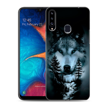 Силиконовый чехол на Samsung Galaxy A20s с принтом Лесной волк Силиконовый чехол на Samsung Galaxy A20s с принтом Лесной волк