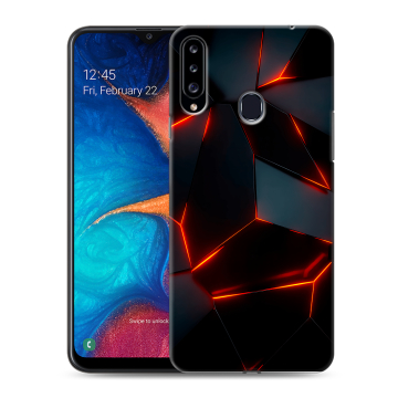 Силиконовый чехол на Samsung Galaxy A20s с принтом Яркие абстракции Силиконовый чехол на Samsung Galaxy A20s с принтом Яркие абстракции
