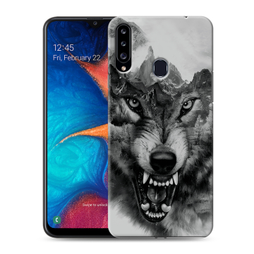 Силиконовый чехол на Samsung Galaxy A20s с принтом Волк Силиконовый чехол на Samsung Galaxy A20s с принтом Волк