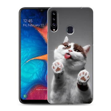Силиконовый чехол на Samsung Galaxy A20s с принтом Коты Силиконовый чехол на Samsung Galaxy A20s с принтом Коты