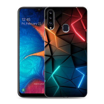 Силиконовый чехол на Samsung Galaxy A20s с принтом Абстракция неон Силиконовый чехол на Samsung Galaxy A20s с принтом Абстракция неон