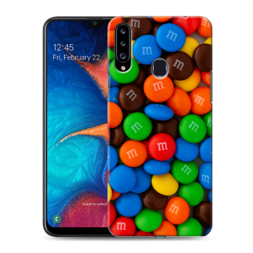 Силиконовый чехол на Samsung Galaxy A20s с принтом Конфеты Силиконовый чехол на Samsung Galaxy A20s с принтом Конфеты