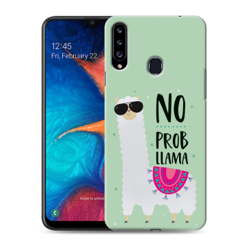 Силиконовый чехол на Samsung Galaxy A20s с принтом Лама Силиконовый чехол на Samsung Galaxy A20s с принтом Лама