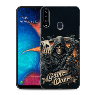 Силиконовый чехол на Samsung Galaxy A20s с принтом Скелет карты Силиконовый чехол на Samsung Galaxy A20s с принтом Скелет карты
