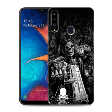 Силиконовый чехол на Samsung Galaxy A20s с принтом Скелет Силиконовый чехол на Samsung Galaxy A20s с принтом Скелет