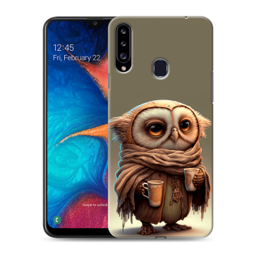 Силиконовый чехол на Samsung Galaxy A20s с принтом Сова Силиконовый чехол на Samsung Galaxy A20s с принтом Сова