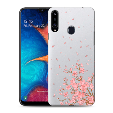 Силиконовый чехол на Samsung Galaxy A20s с принтом Ветка сакуры Силиконовый чехол на Samsung Galaxy A20s с принтом Ветка сакуры