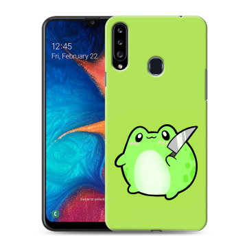Силиконовый чехол на Samsung Galaxy A20s с принтом Лягушенок Силиконовый чехол на Samsung Galaxy A20s с принтом Лягушенок
