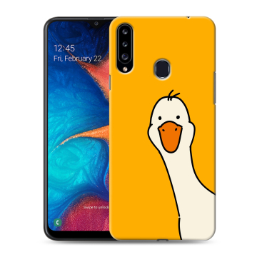 Силиконовый чехол на Samsung Galaxy A20s с принтом Утка Силиконовый чехол на Samsung Galaxy A20s с принтом Утка