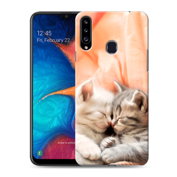Силиконовый чехол на Samsung Galaxy A20s с принтом Котята Силиконовый чехол на Samsung Galaxy A20s с принтом Котята