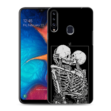 Силиконовый чехол на Samsung Galaxy A20s с принтом Поцелуй скелетов Силиконовый чехол на Samsung Galaxy A20s с принтом Поцелуй скелетов