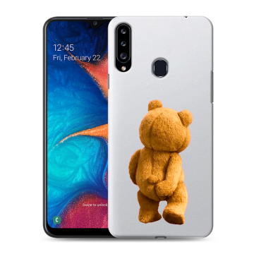 Силиконовый чехол на Samsung Galaxy A20s с принтом Медведь Силиконовый чехол на Samsung Galaxy A20s с принтом Медведь