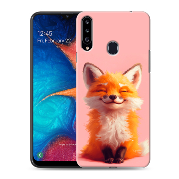 Силиконовый чехол на Samsung Galaxy A20s с принтом милая лиса Силиконовый чехол на Samsung Galaxy A20s с принтом милая лиса