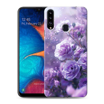 Силиконовый чехол на Samsung Galaxy A20s с принтом Розы цветы Силиконовый чехол на Samsung Galaxy A20s с принтом Розы цветы
