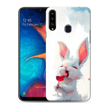Силиконовый чехол на Samsung Galaxy A20s с принтом кролик зайчик Силиконовый чехол на Samsung Galaxy A20s с принтом кролик зайчик