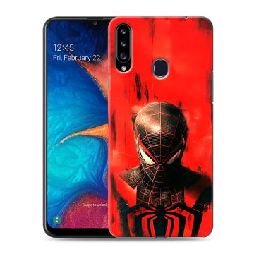 Силиконовый чехол на Samsung Galaxy A20s с принтом человек паук spiderman Силиконовый чехол на Samsung Galaxy A20s с принтом человек паук spiderman