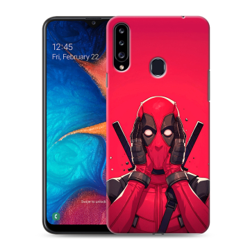 Силиконовый чехол на Samsung Galaxy A20s с принтом Дедпул Deadpool Силиконовый чехол на Samsung Galaxy A20s с принтом Дедпул Deadpool
