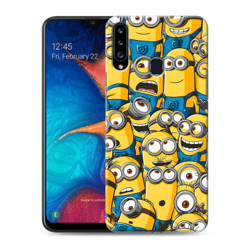 Силиконовый чехол на Samsung Galaxy A20s с принтом Миньоны Силиконовый чехол на Samsung Galaxy A20s с принтом Миньоны